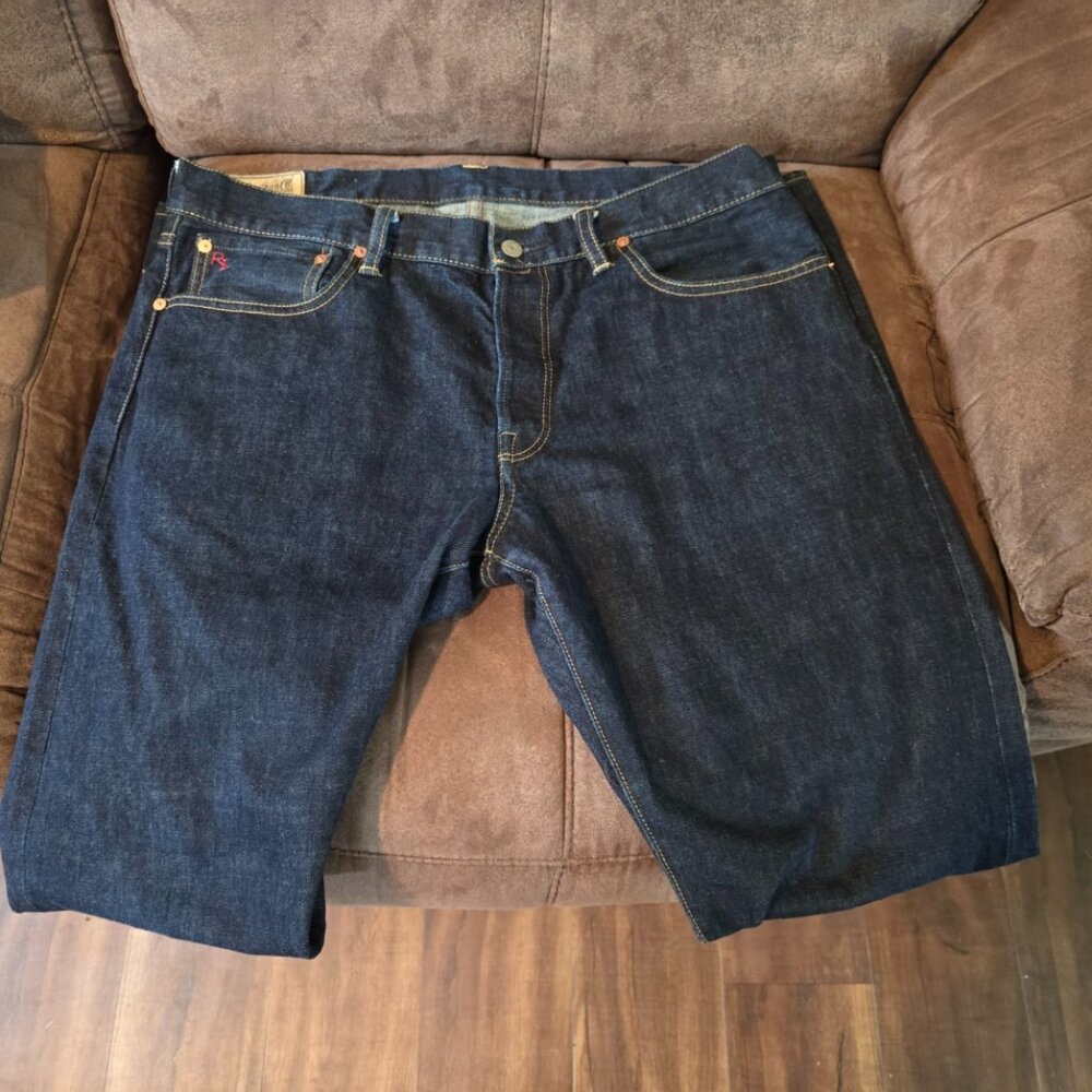 Ralph Lauren Polo 1967 Jean Men 36”W x 32”L Dark Blue Superior Denim Classic Fit